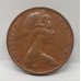 AUSTRALIA 1973 . TWO 2 CENTS COIN . FRILLED NECK LIZARD